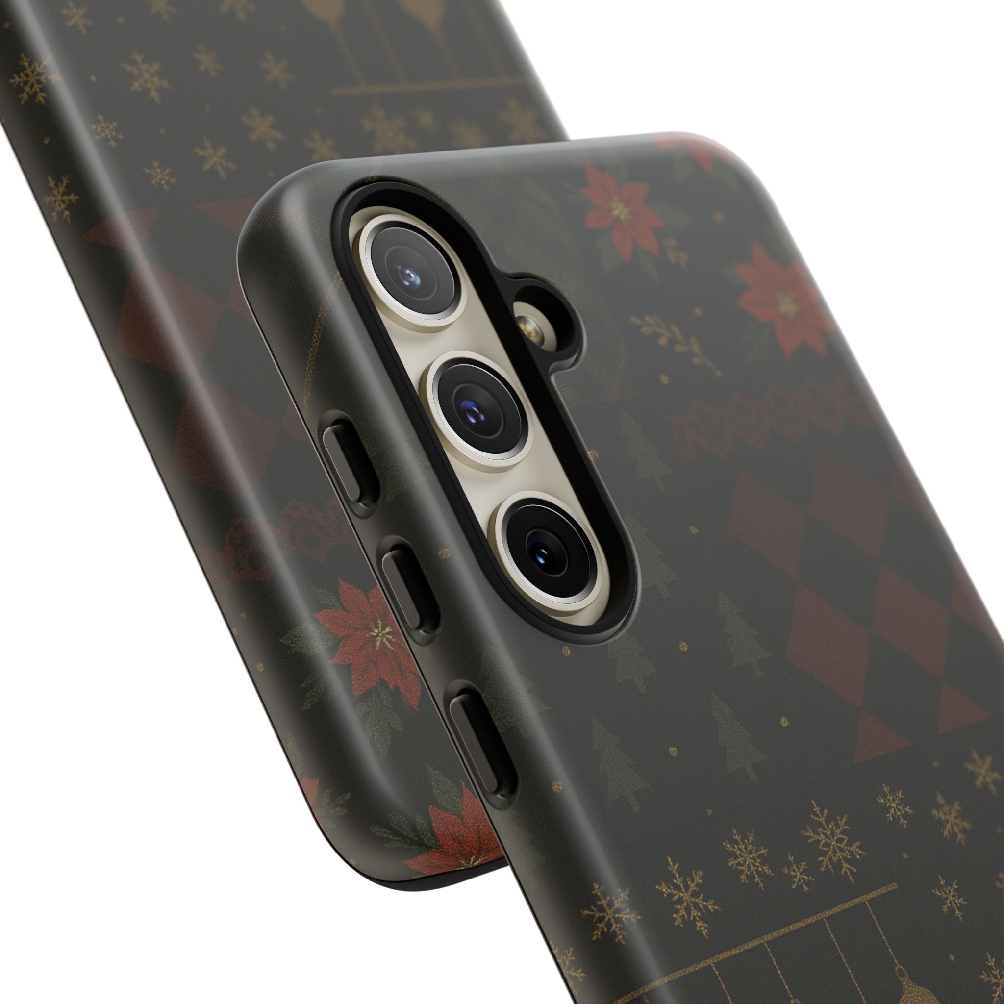 Black Luxury Phone Case for Christmas Festive Season - Tough design