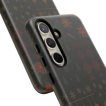 Black Luxury Phone Case for Christmas Festive Season - Tough design