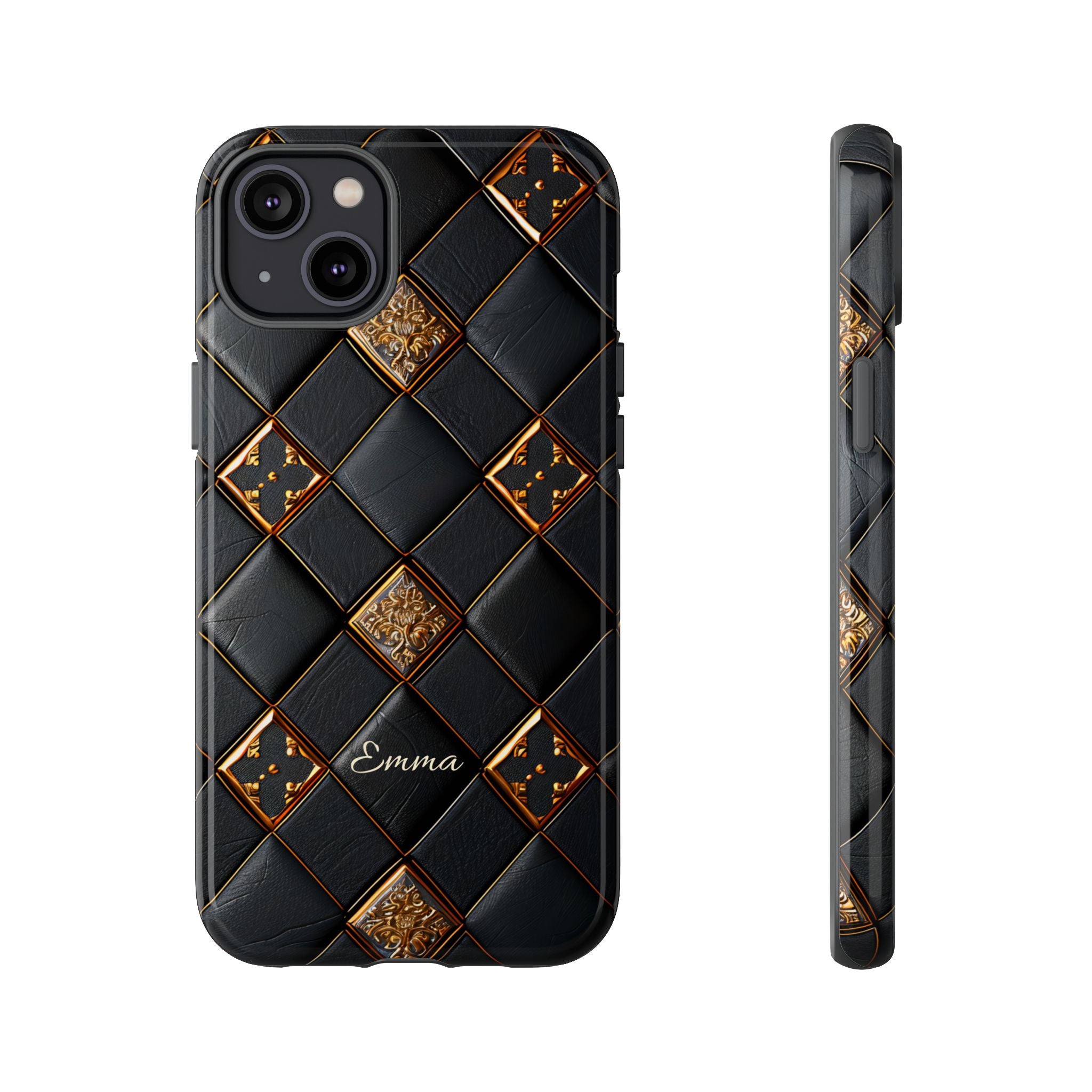 Phone Cases - Luxury Checkers Pattern Tough Cases for iPhone and Samsung Galaxy