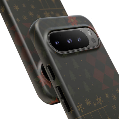 Black Luxury Phone Case for Christmas Festive Season - Tough design