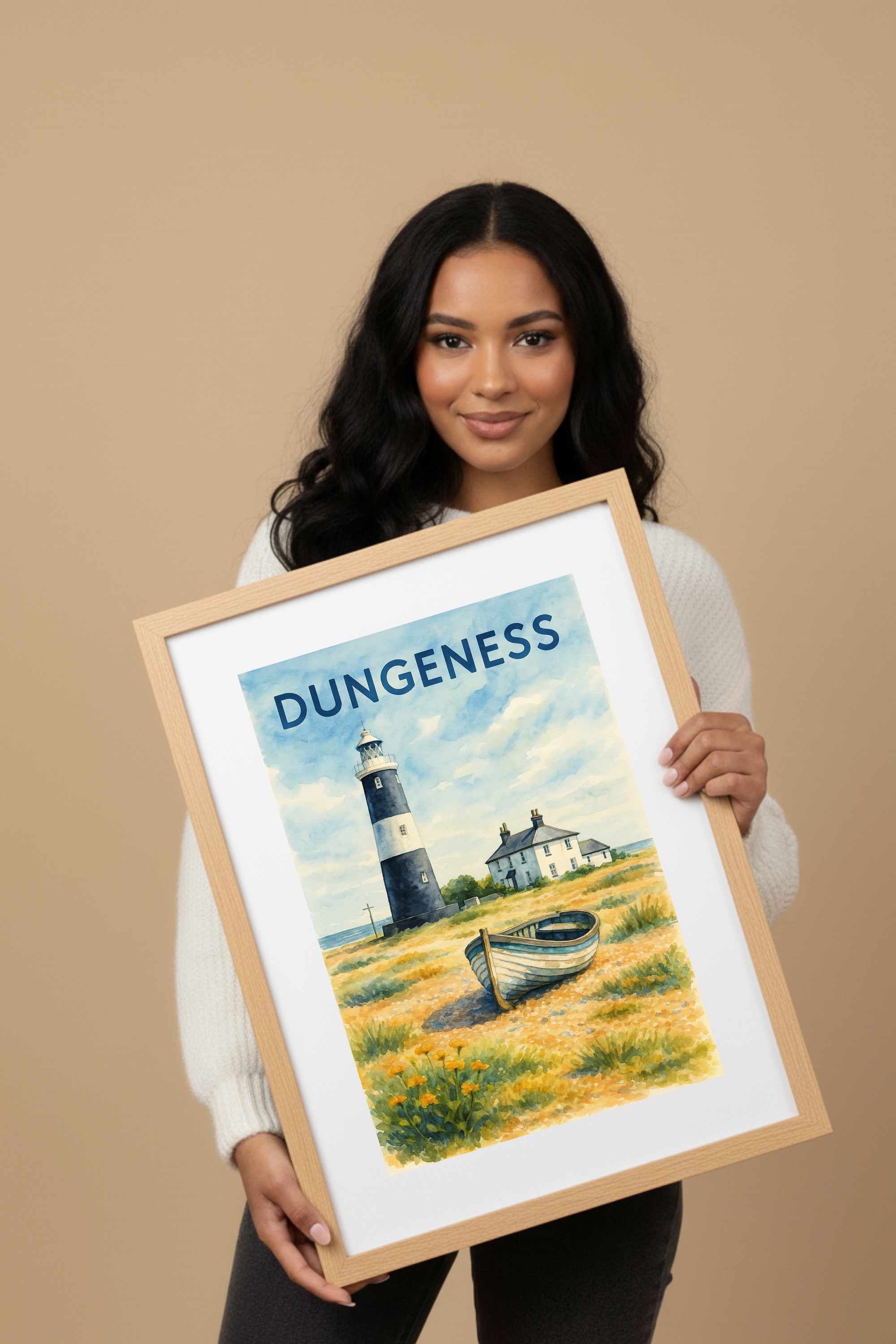 Dungeness Shores: Watercolor Beach Landscape