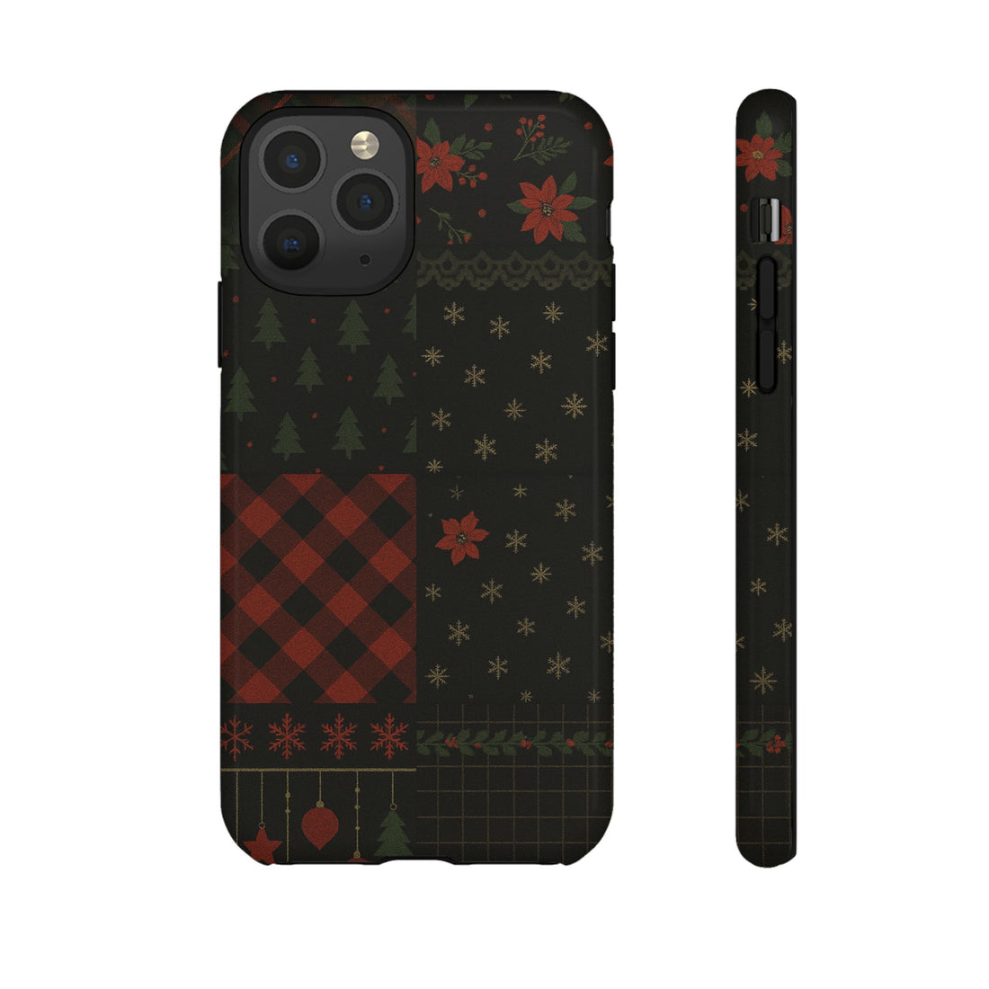 Black Festive Phone Case - Christmas Phone Cover - Tough Design iPhone 11 Pro Glossy