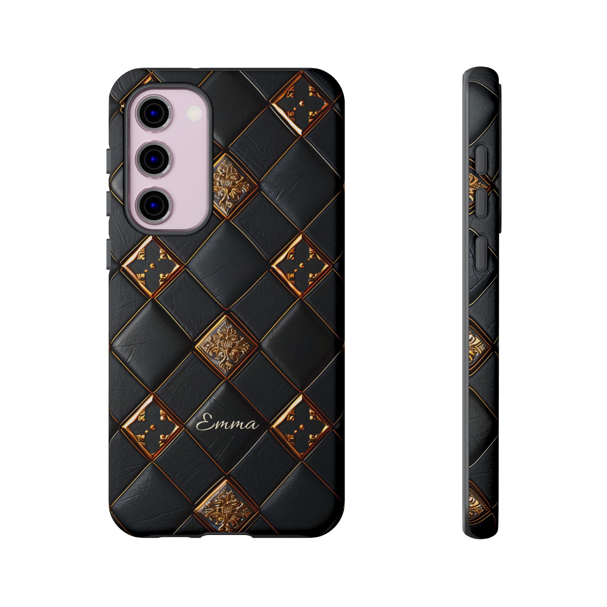 Phone Cases - Luxury Checkers Pattern Tough Cases for iPhone and Samsung Galaxy