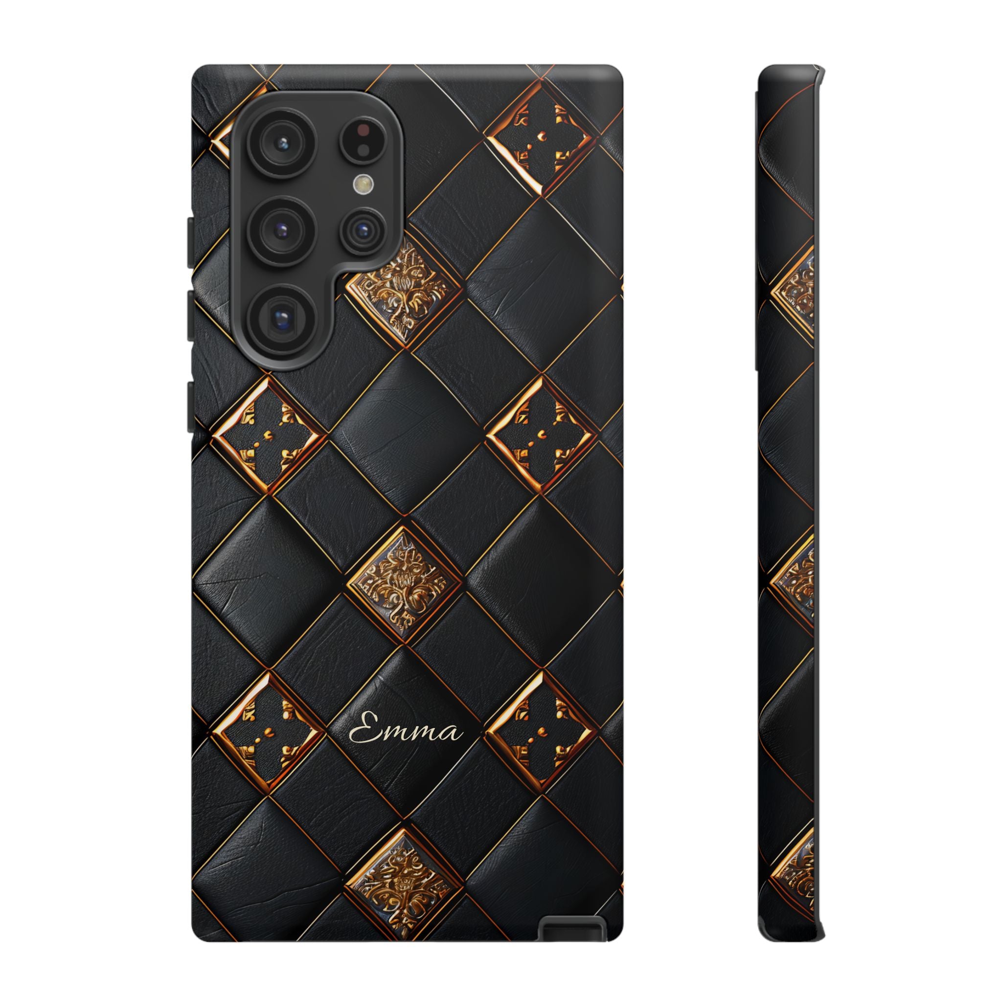 Phone Cases - Luxury Checkers Pattern Tough Cases for iPhone and Samsung Galaxy