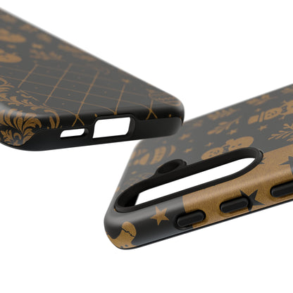 Black Festive Phone Case | Christmas Gift | Holiday Decor | Snowman Design | Tough Cases | Winter Celebration