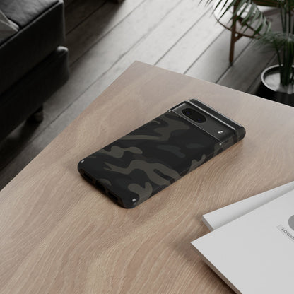 Black Camouflage Phone Case for iPhone, Samsung and Google Pixel