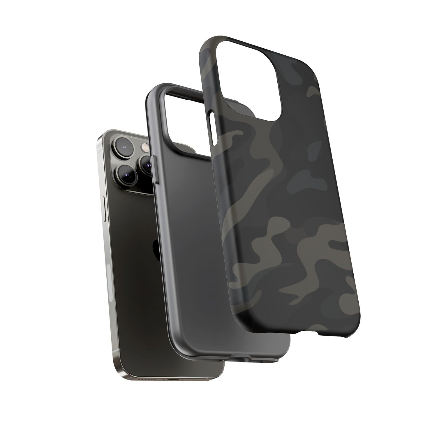 Black Camouflage Phone Case for iPhone, Samsung and Google Pixel