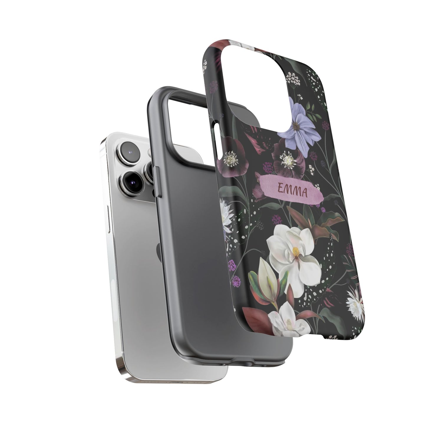 Phone Cases, Personalised Floral Pattern Ultra Plus Pro Cover, iPhone 16, 15, 14, 13+, Samsung Galaxy S23, S22, Custom Case