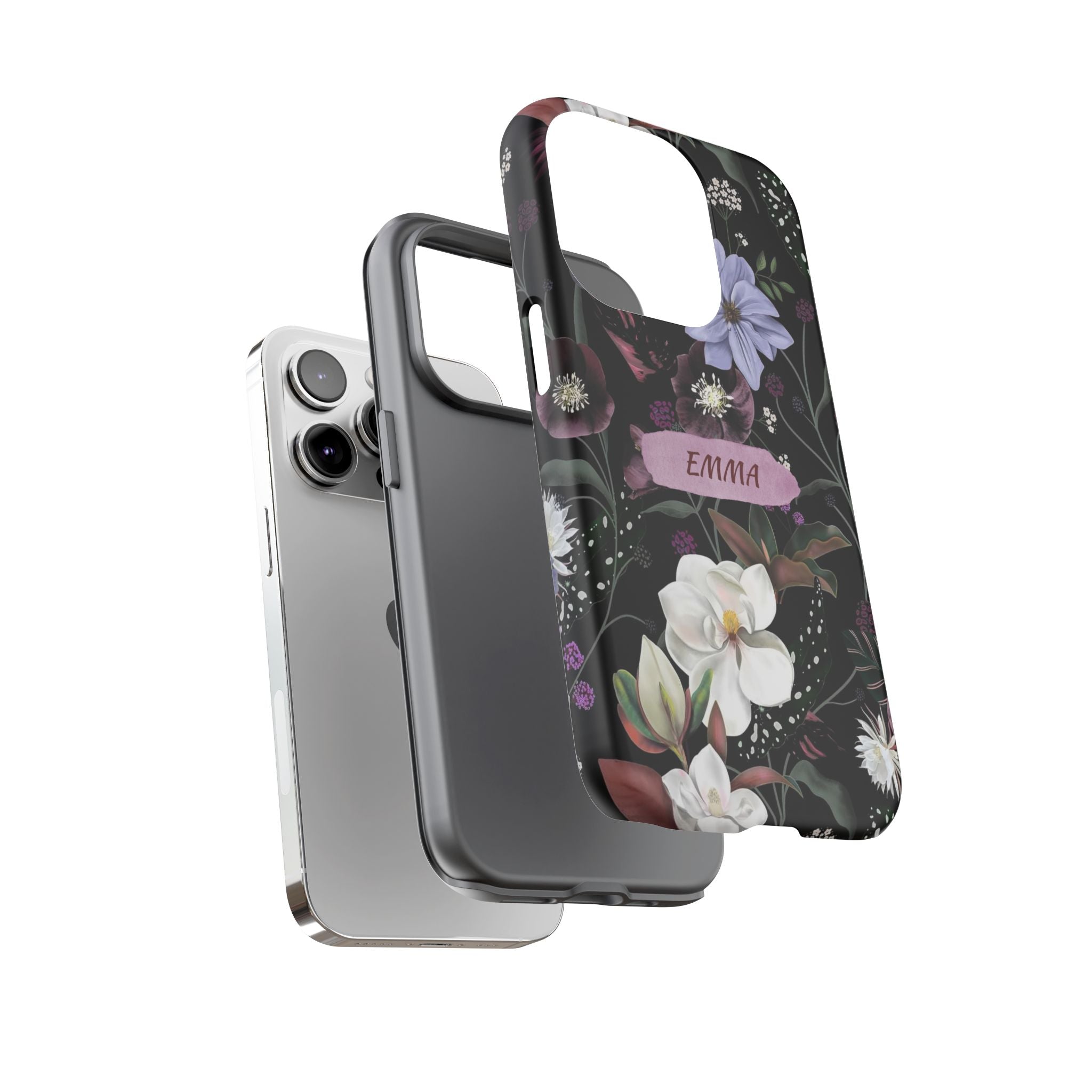 Phone Cases, Personalised Floral Pattern Ultra Plus Pro Cover, iPhone 16, 15, 14, 13+, Samsung Galaxy S23, S22, Custom Case