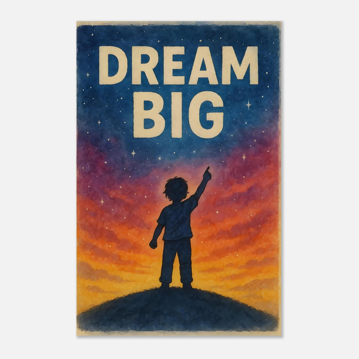 Dream Big Poster - Motivational Art - Kids Room Wall Art - Growth Mindset Art | Wall Art | Printable Poster | Home Decor | Minimalist Print 28x43 cm XL (11x17″)