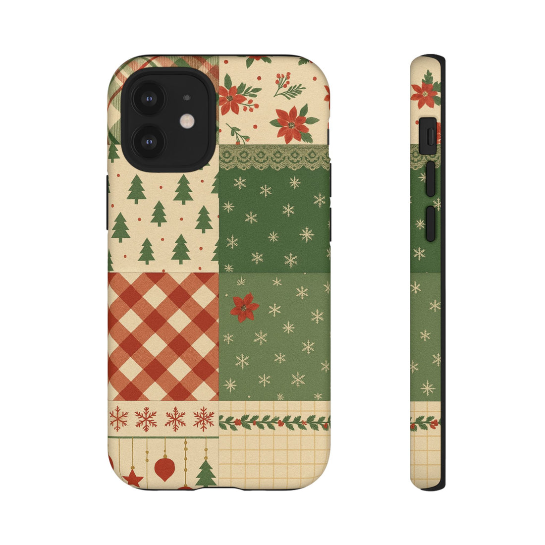 Festive Phone Cases, Luxury Black and Gold Design for Christmas Gift, Holiday Decor, Tough Case, Winter Celebration, Elegant iPhone Cover iPhone 12 Mini Matte