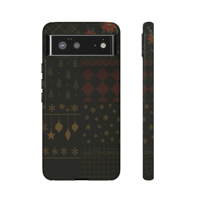 Black Luxury Phone Case for Christmas Festive Season - Tough design Google Pixel 6 Glossy