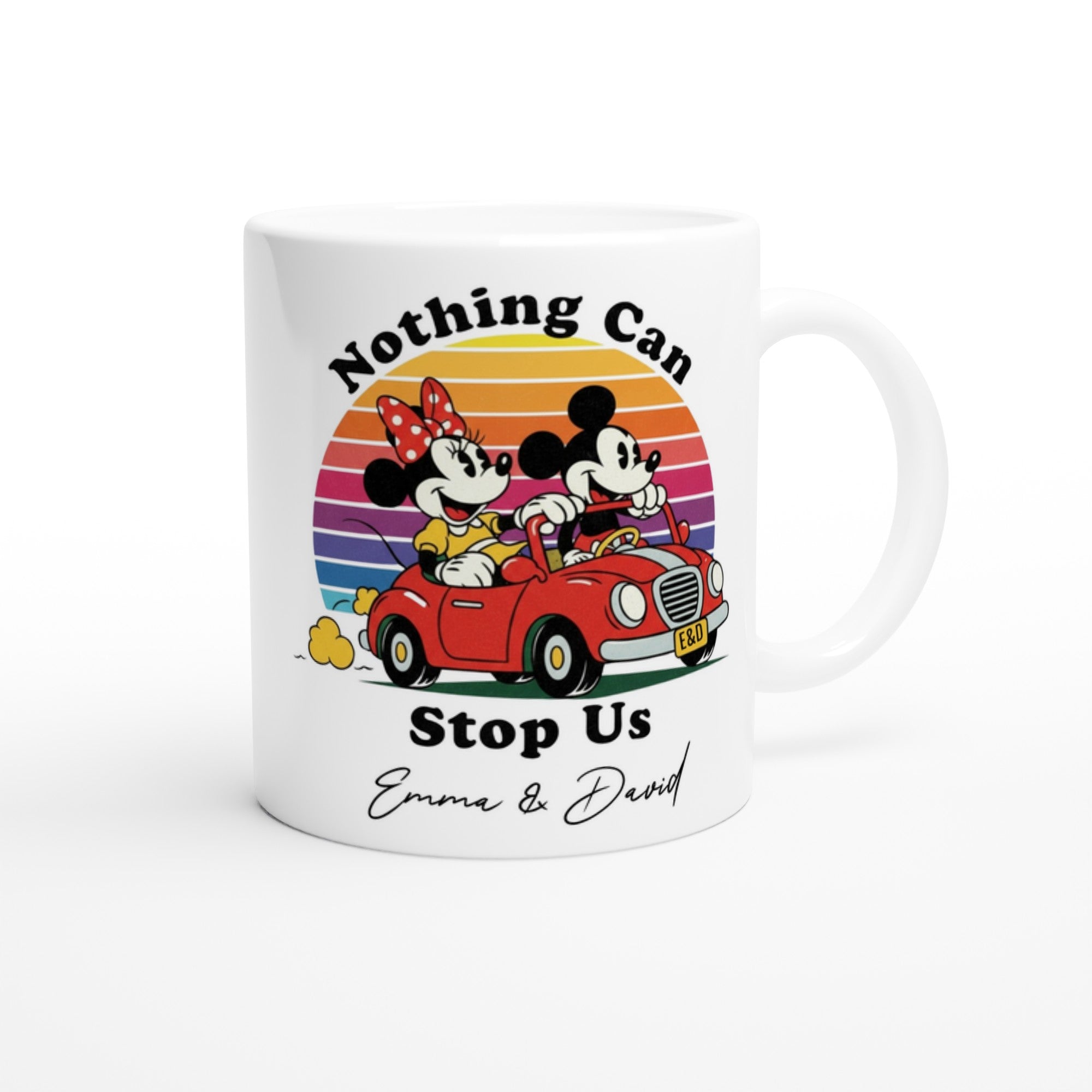 Custom Disney Mug - Mickey &amp; Minnie Runaway Railway Gift, Magic Kingdom Coffee Mug, Disneyland Keepsake