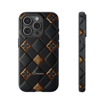 Phone Cases - Luxury Checkers Pattern Tough Cases for iPhone and Samsung Galaxy
