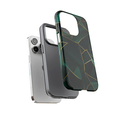 Emerald Veil - Geometric Luxe Phone Case