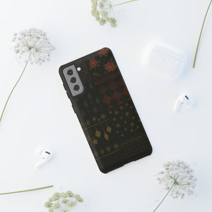 Black Luxury Phone Case for Christmas Festive Season - Tough design