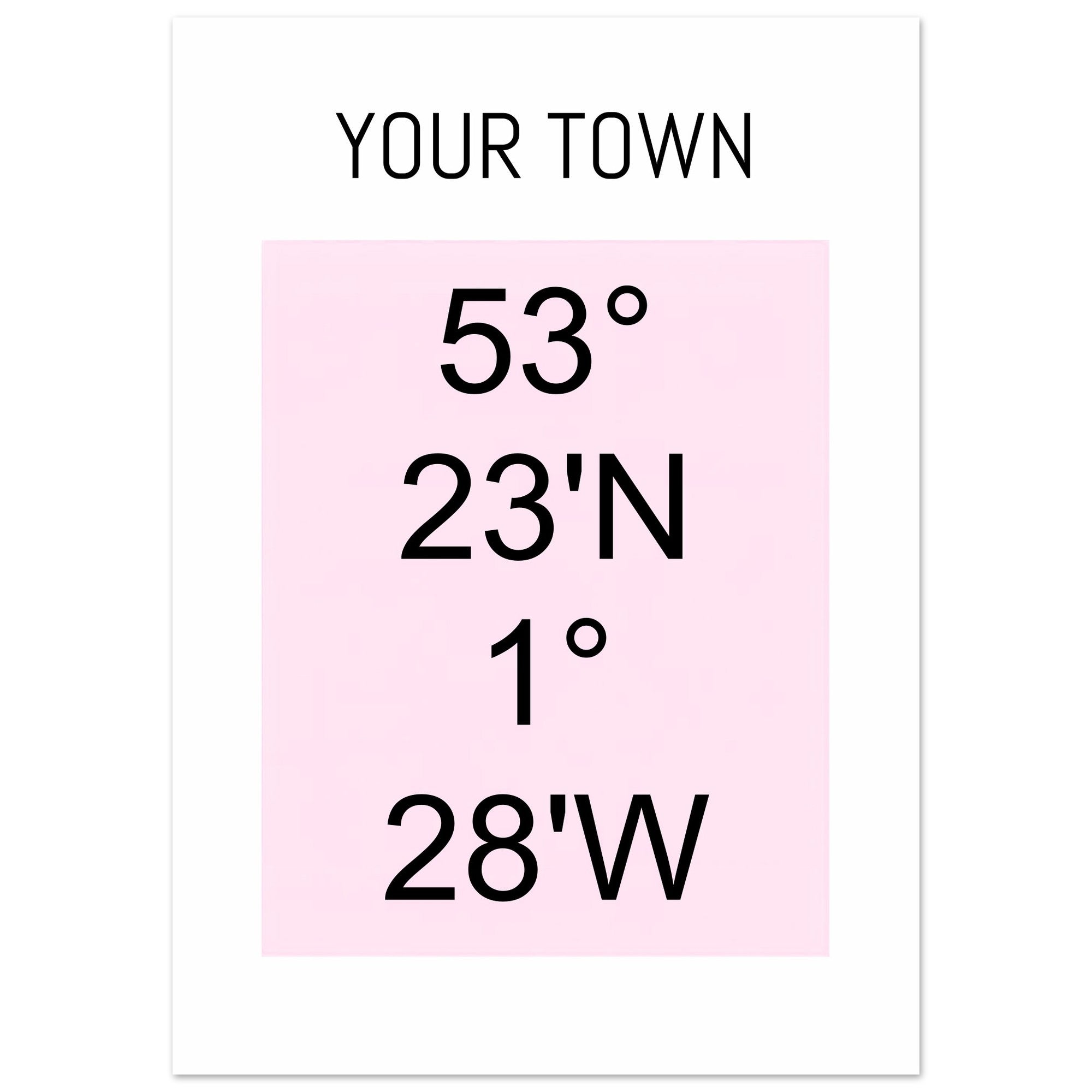 Personalized Map or Custom Location Coordinates Poster Print | Minimalist Unframed Wall Art Decor A3 A4 A5