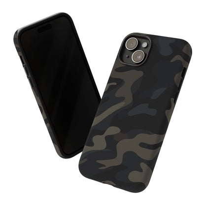 Black Camouflage Phone Case for iPhone, Samsung and Google Pixel