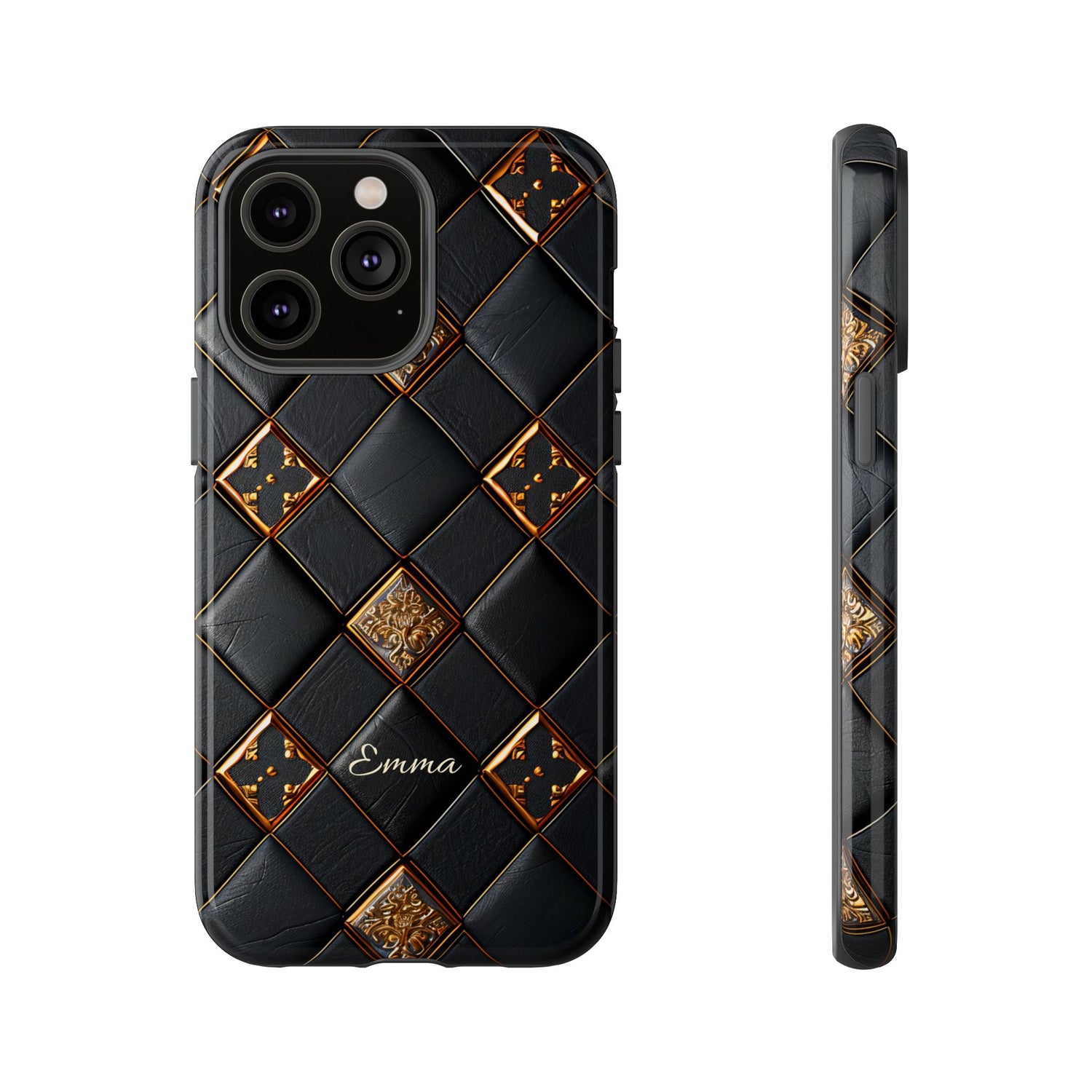 Phone Cases - Luxury Checkers Pattern Tough Cases for iPhone and Samsung Galaxy