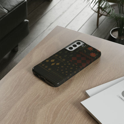 Black Luxury Phone Case for Christmas Festive Season - Tough design