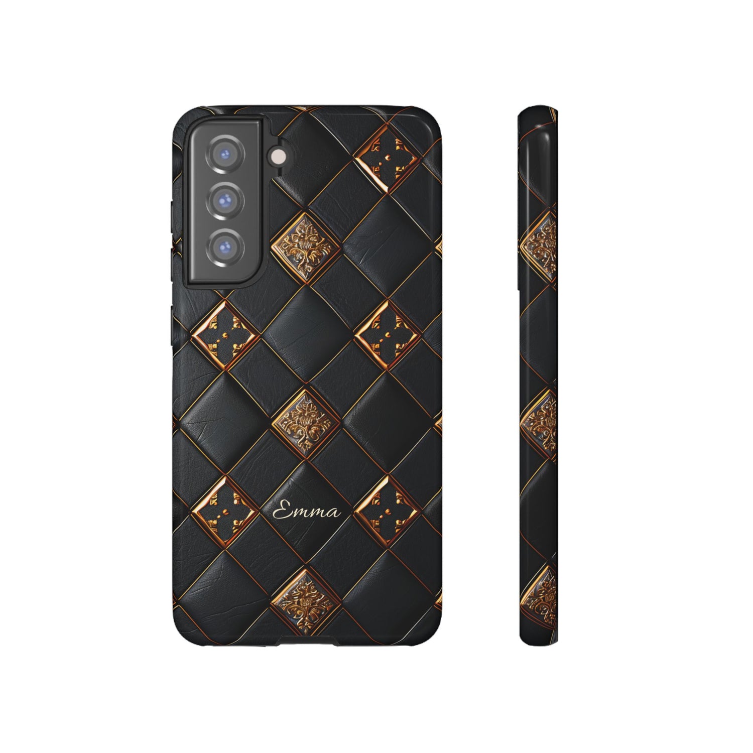 Phone Cases - Luxury Checkers Pattern Tough Cases for iPhone and Samsung Galaxy