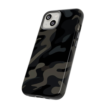Black Camouflage Phone Case for iPhone, Samsung and Google Pixel