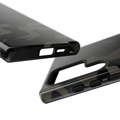 Black Camouflage Phone Case for iPhone, Samsung and Google Pixel