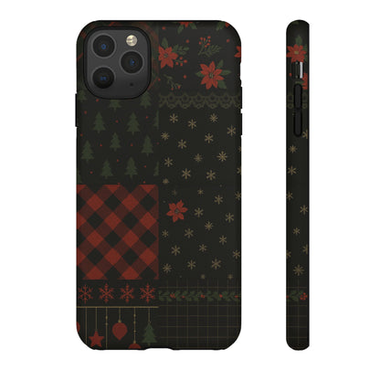 Black Festive Phone Case - Christmas Phone Cover - Tough Design iPhone 11 Pro Max Matte