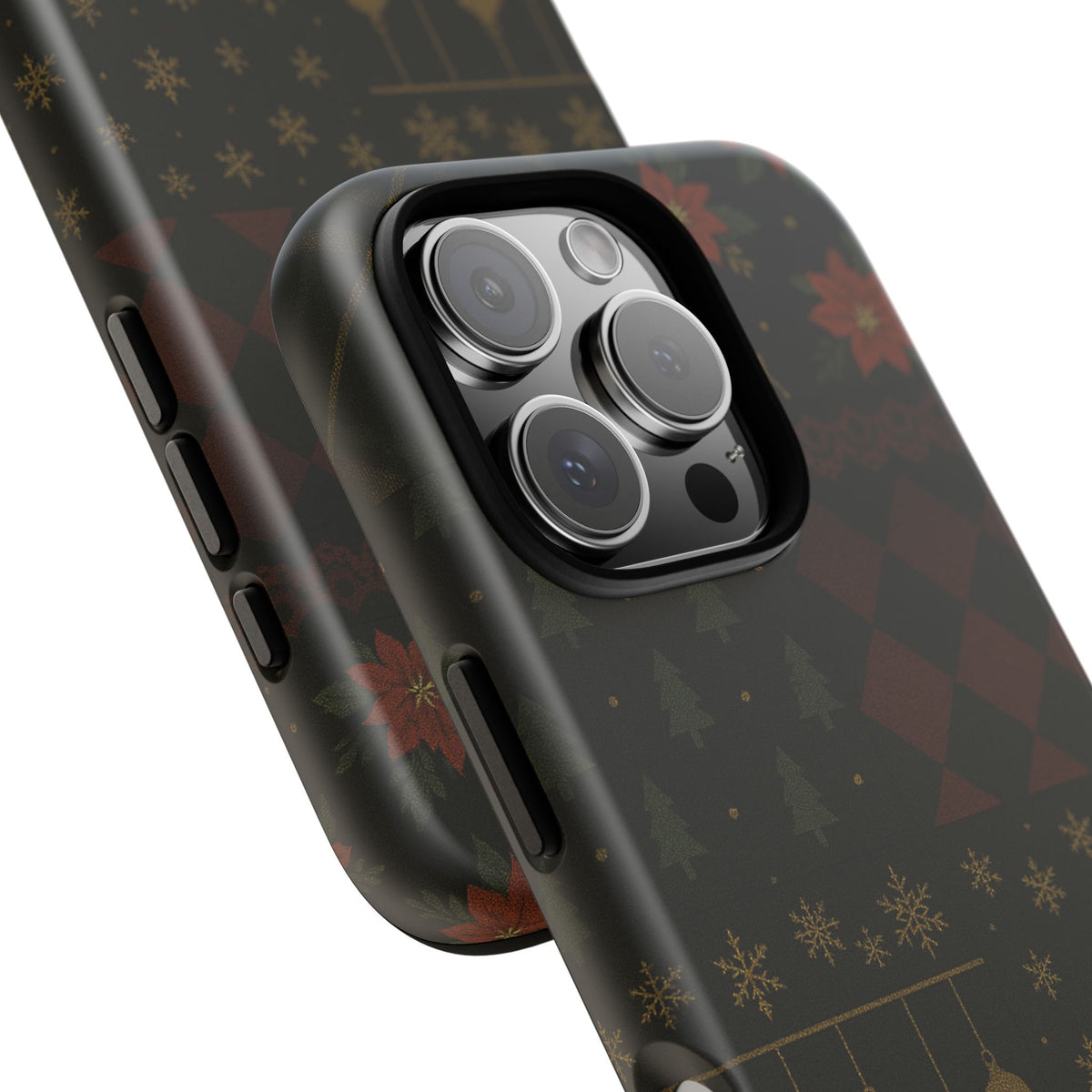 Black Luxury Phone Case for Christmas Festive Season - Tough design