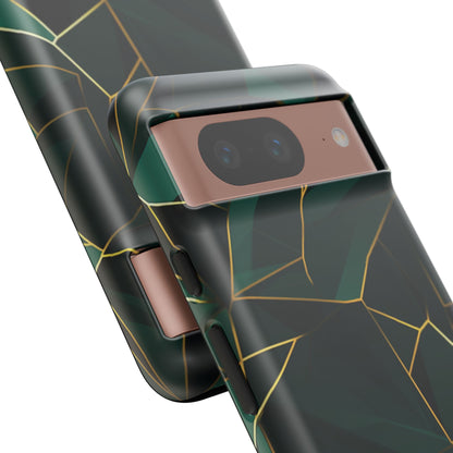 Emerald Veil - Geometric Luxe Phone Case