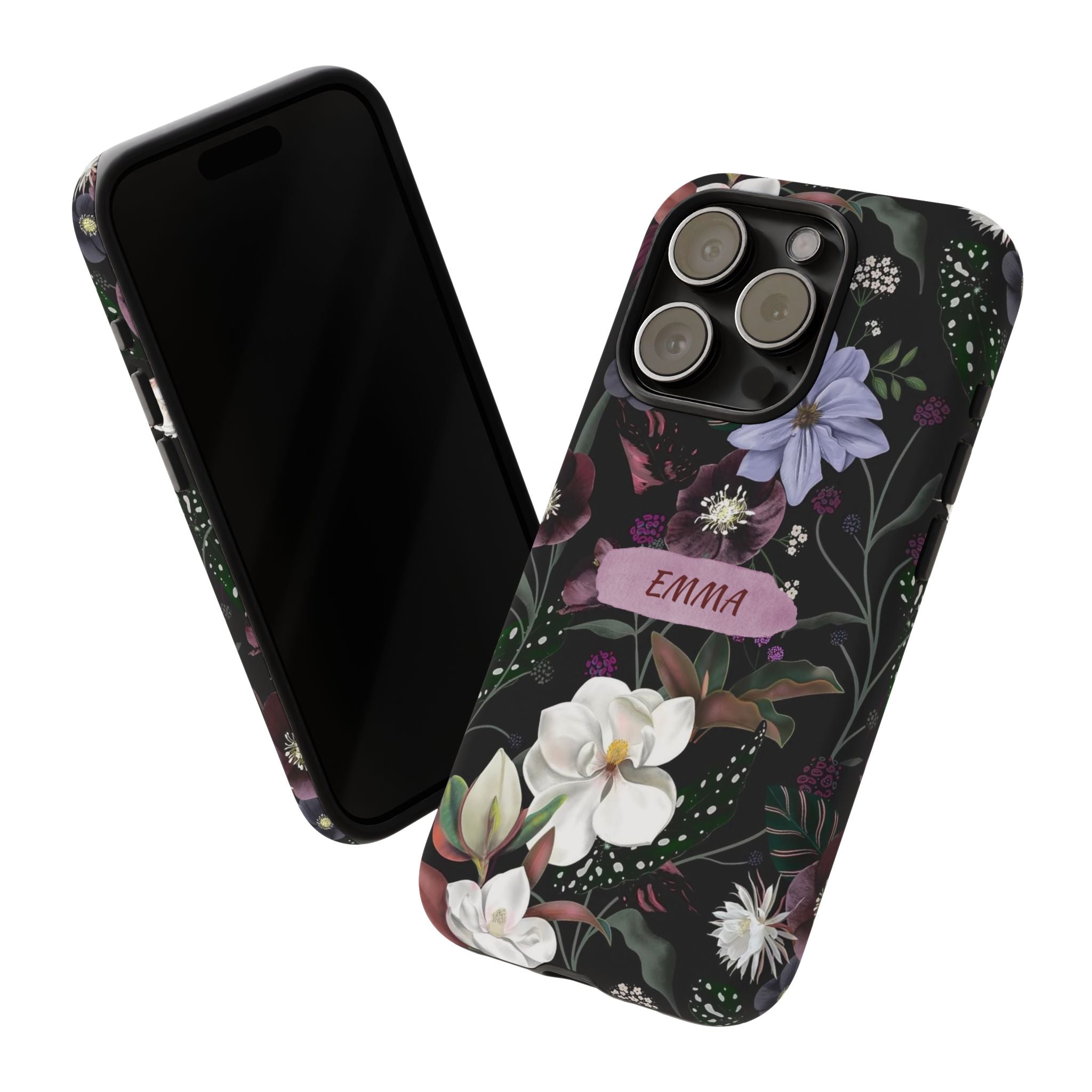 Phone Cases, Personalised Floral Pattern Ultra Plus Pro Cover, iPhone 16, 15, 14, 13+, Samsung Galaxy S23, S22, Custom Case