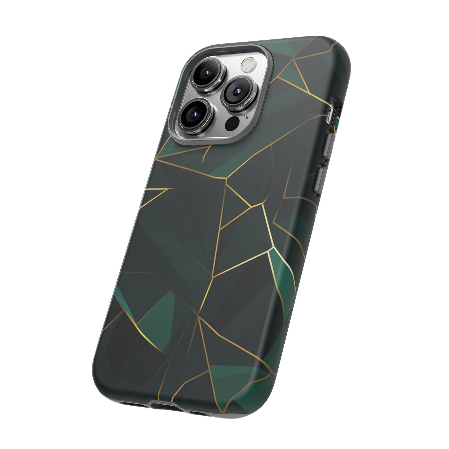 Emerald Veil - Geometric Luxe Phone Case