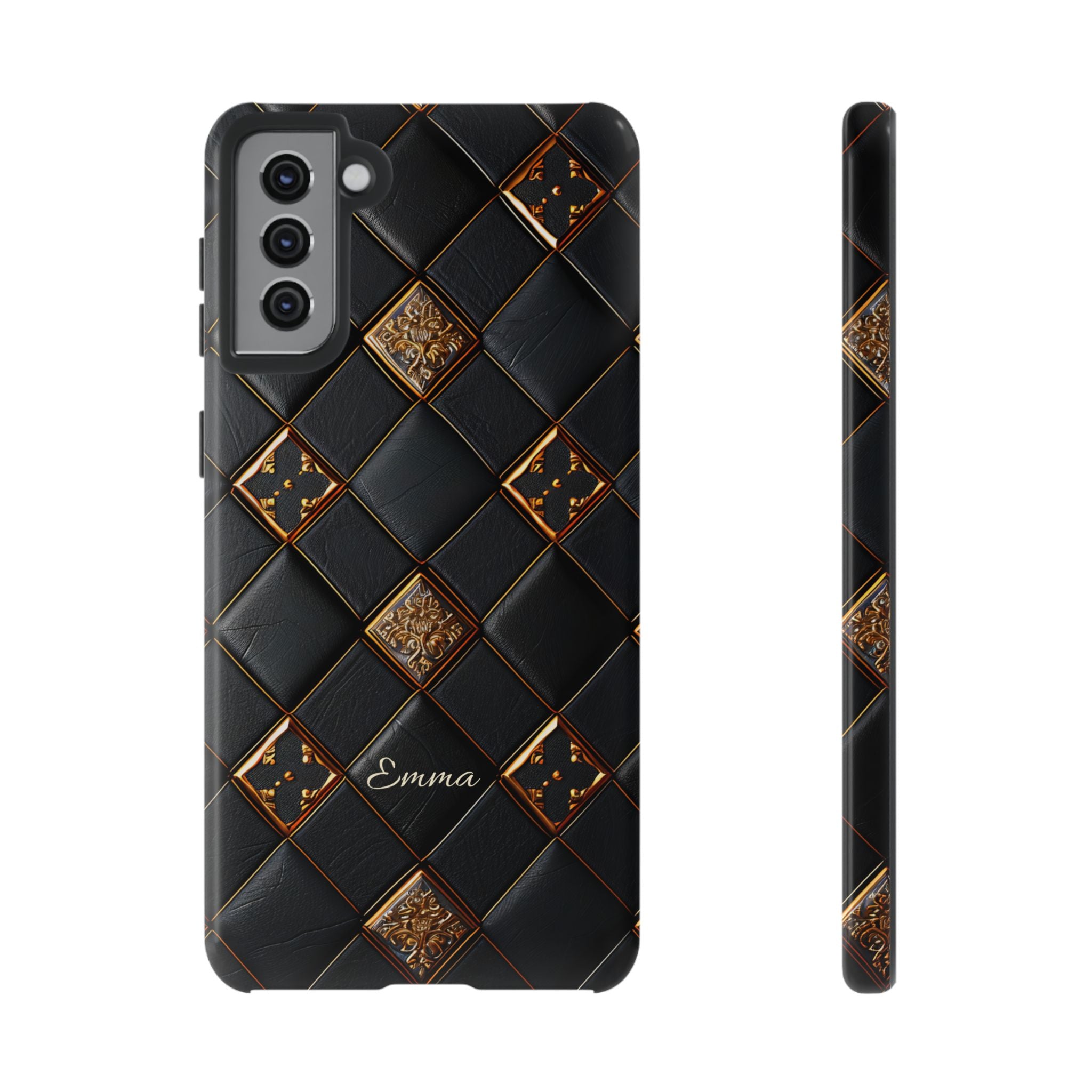 Phone Cases - Luxury Checkers Pattern Tough Cases for iPhone and Samsung Galaxy