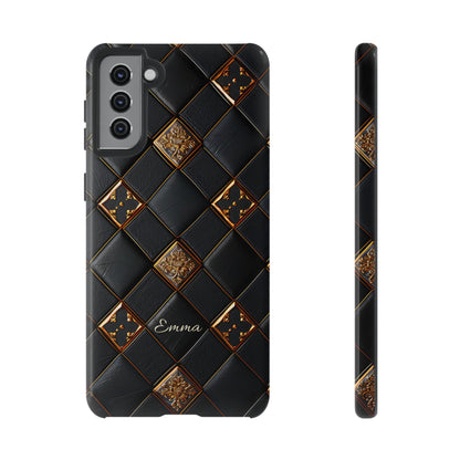 Phone Cases - Luxury Checkers Pattern Tough Cases for iPhone and Samsung Galaxy