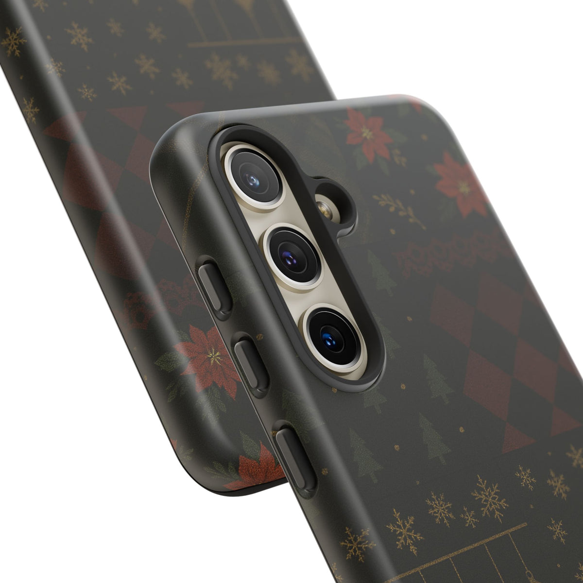 Black Luxury Phone Case for Christmas Festive Season - Tough design