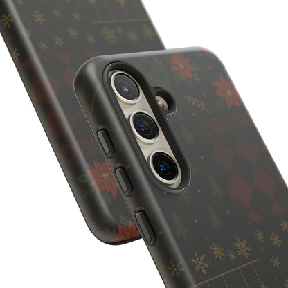 Black Luxury Phone Case for Christmas Festive Season - Tough design