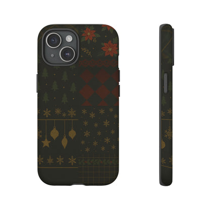 Black Luxury Phone Case for Christmas Festive Season - Tough design iPhone 15 Matte