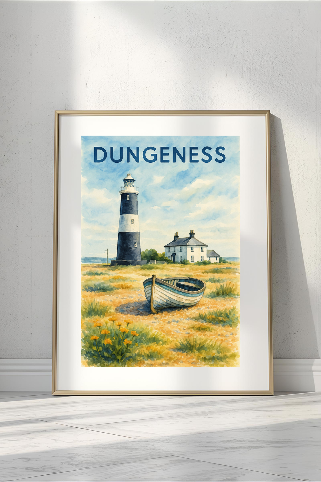 Dungeness Shores: Watercolor Beach Landscape