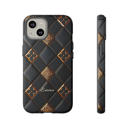 Phone Cases - Luxury Checkers Pattern Tough Cases for iPhone and Samsung Galaxy