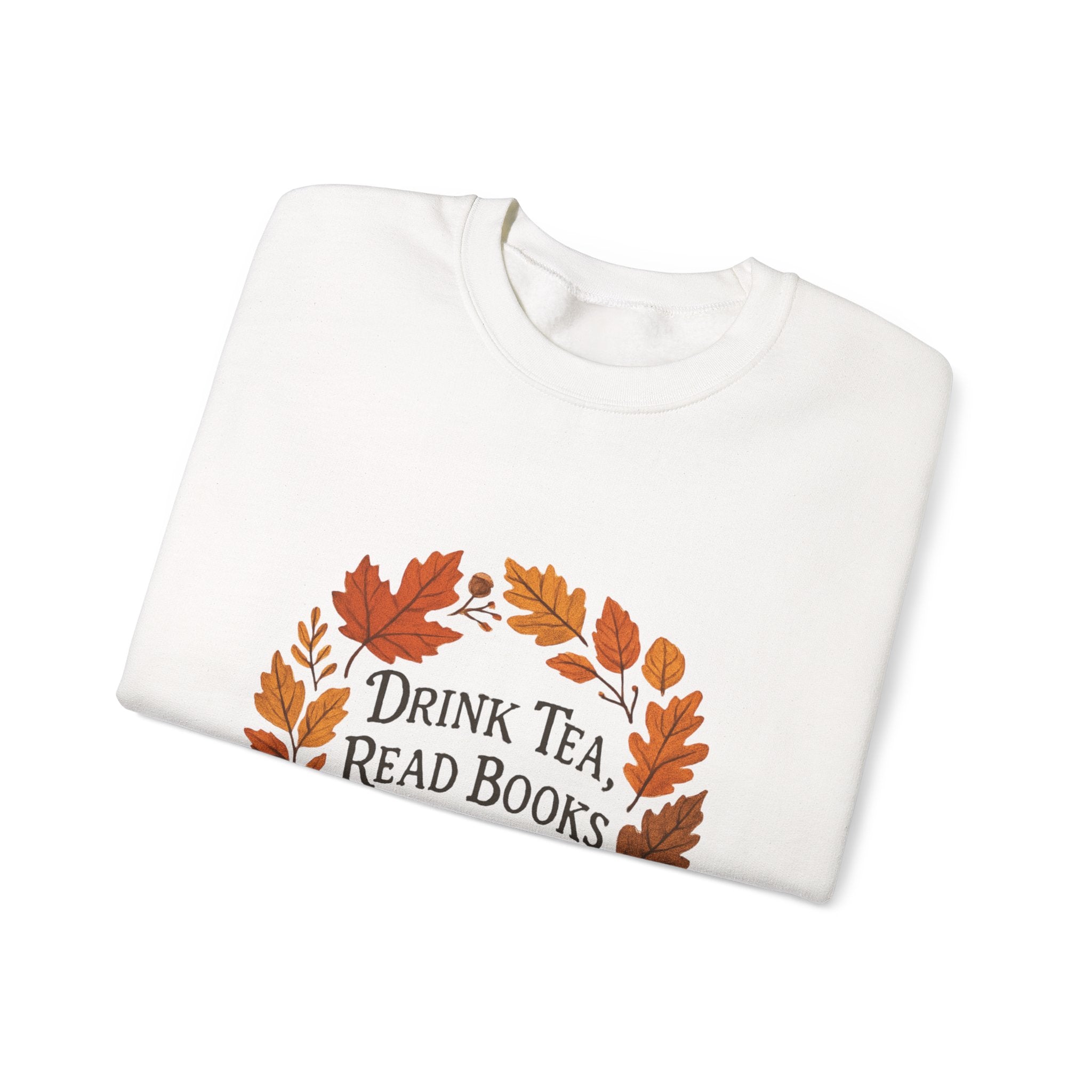 Cozy Book Lover Crewneck Sweatshirt - Fall Fashion Tea &amp; Books Apparel | Gift for Readers