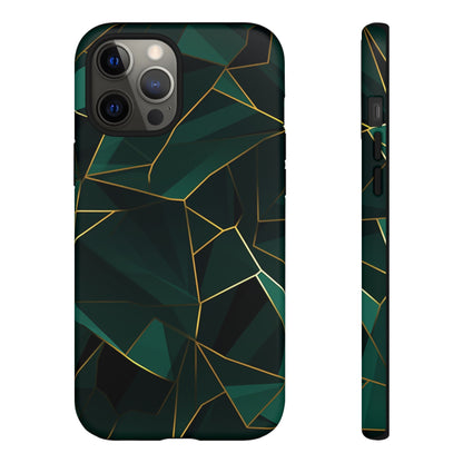 Emerald Veil - Geometric Luxe Phone Case iPhone 12 Pro Max Matte