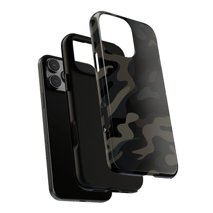 Black Camouflage Phone Case for iPhone, Samsung and Google Pixel