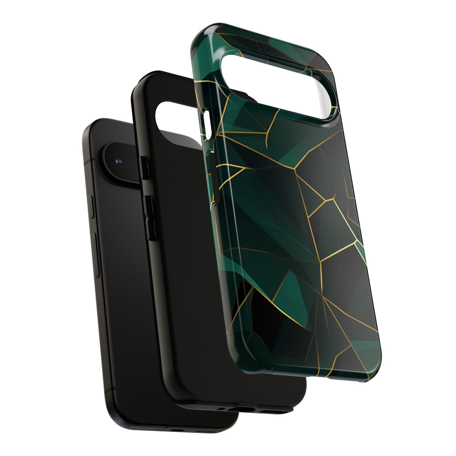 Emerald Veil - Geometric Luxe Phone Case
