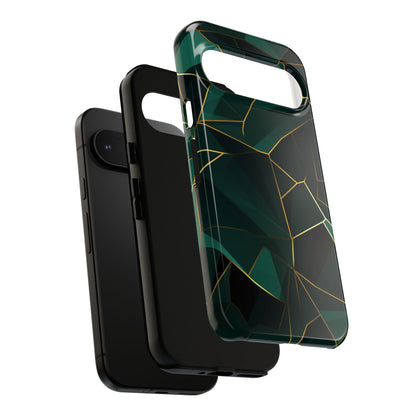 Emerald Veil - Geometric Luxe Phone Case
