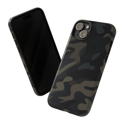 Black Camouflage Phone Case for iPhone, Samsung and Google Pixel