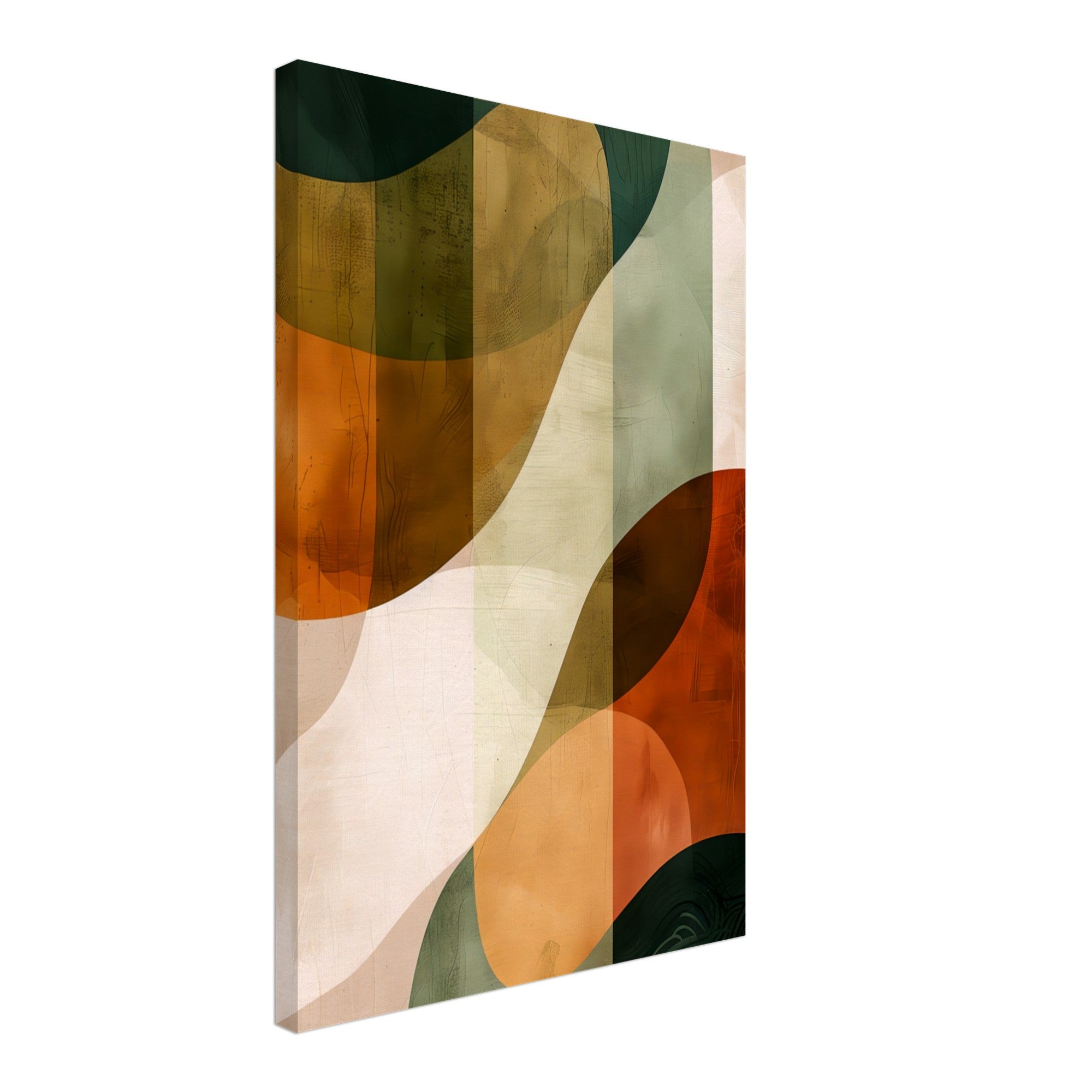 Autumn Currents – Abstract Earth Tone Flow Canvas Art