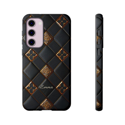 Phone Cases - Luxury Checkers Pattern Tough Cases for iPhone and Samsung Galaxy