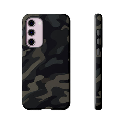 Black Camouflage Phone Case for iPhone, Samsung and Google Pixel Samsung Galaxy S23 Plus Glossy