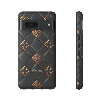 Phone Cases - Luxury Checkers Pattern Tough Cases for iPhone and Samsung Galaxy