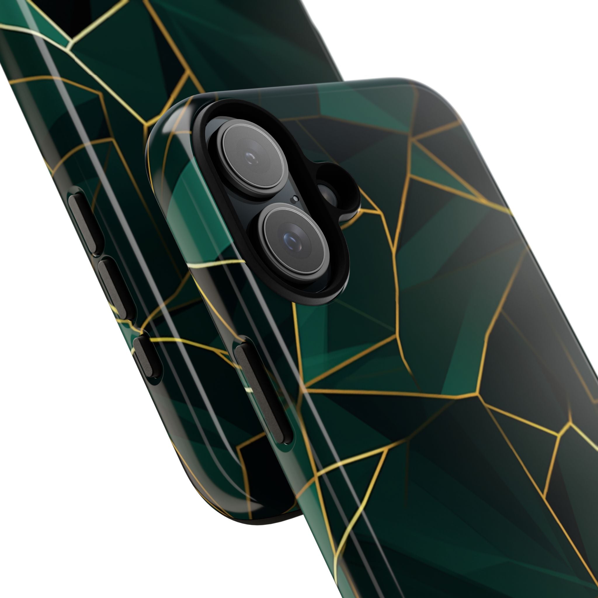Emerald Veil - Geometric Luxe Phone Case